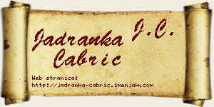 Jadranka Čabrić vizit kartica